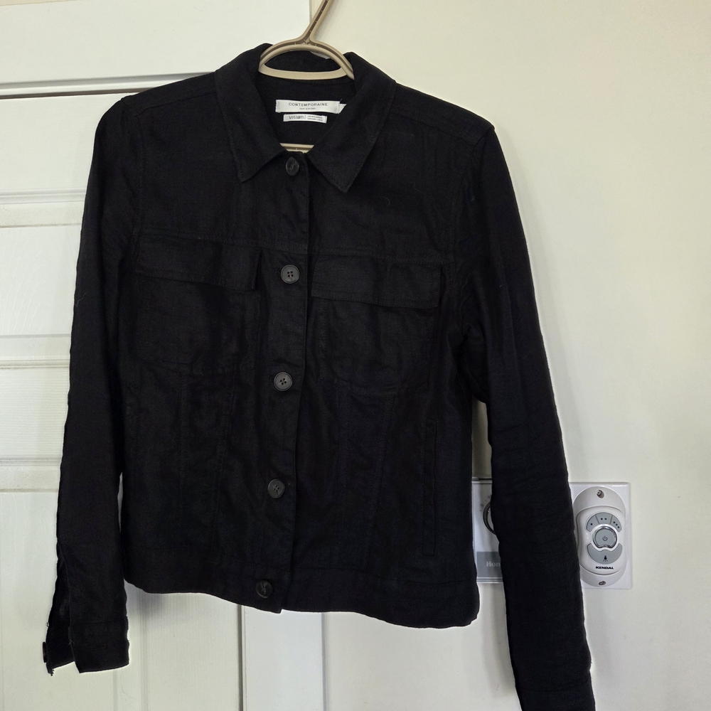 Simons Black Linen Jacket